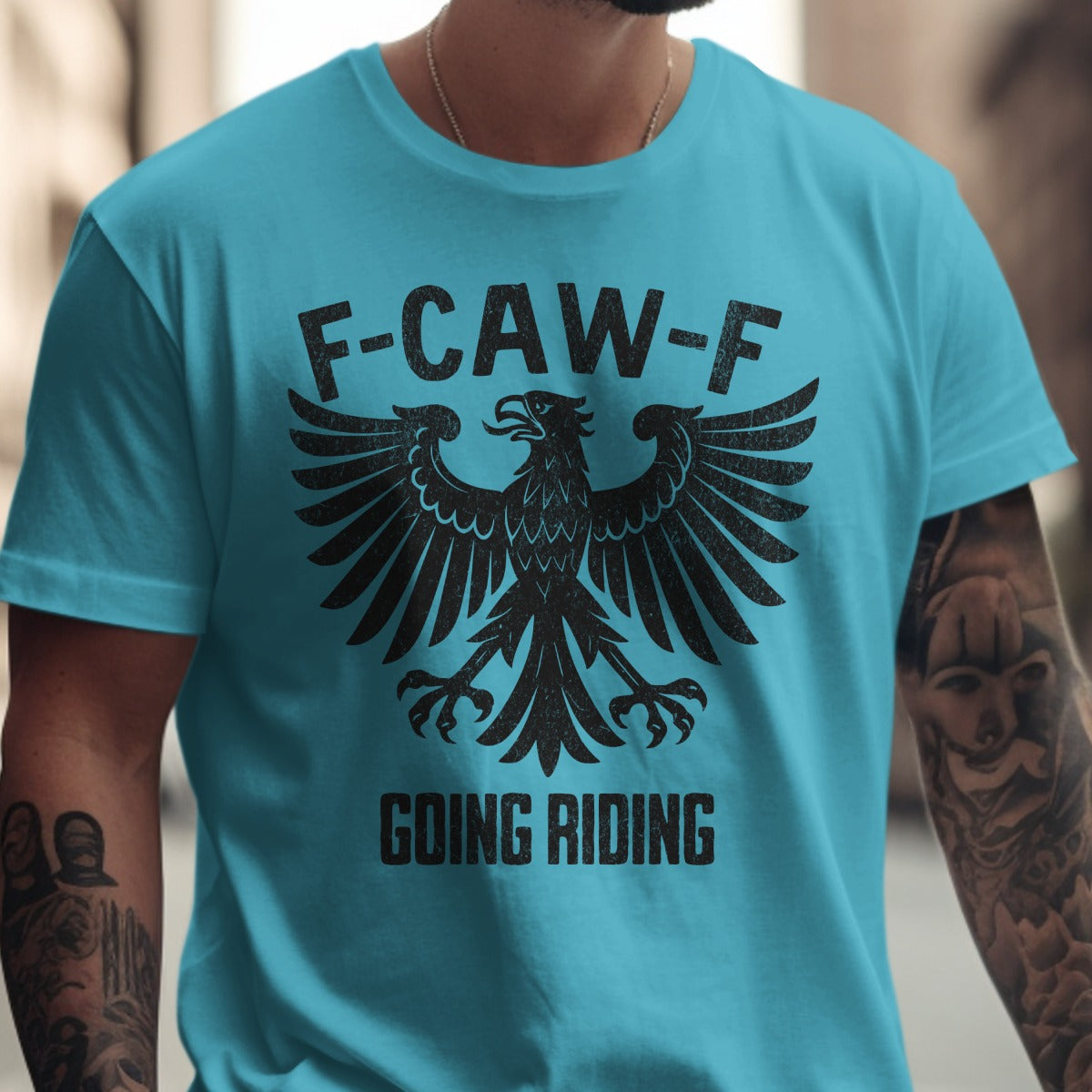 F-CAW-F Going Riding Eagle Graphic Tee