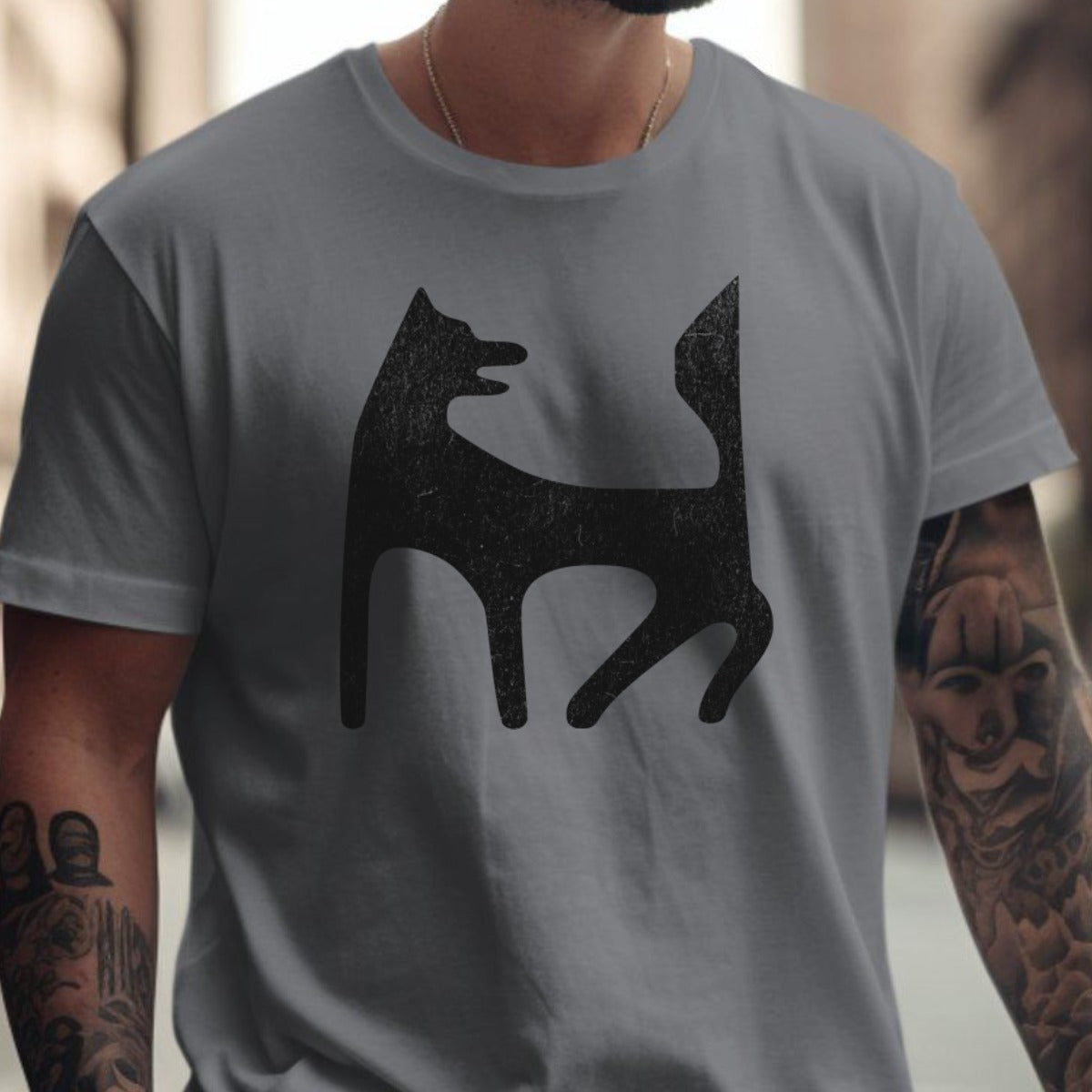 Intriguing Canine Silhouette Graphic Tee product type
