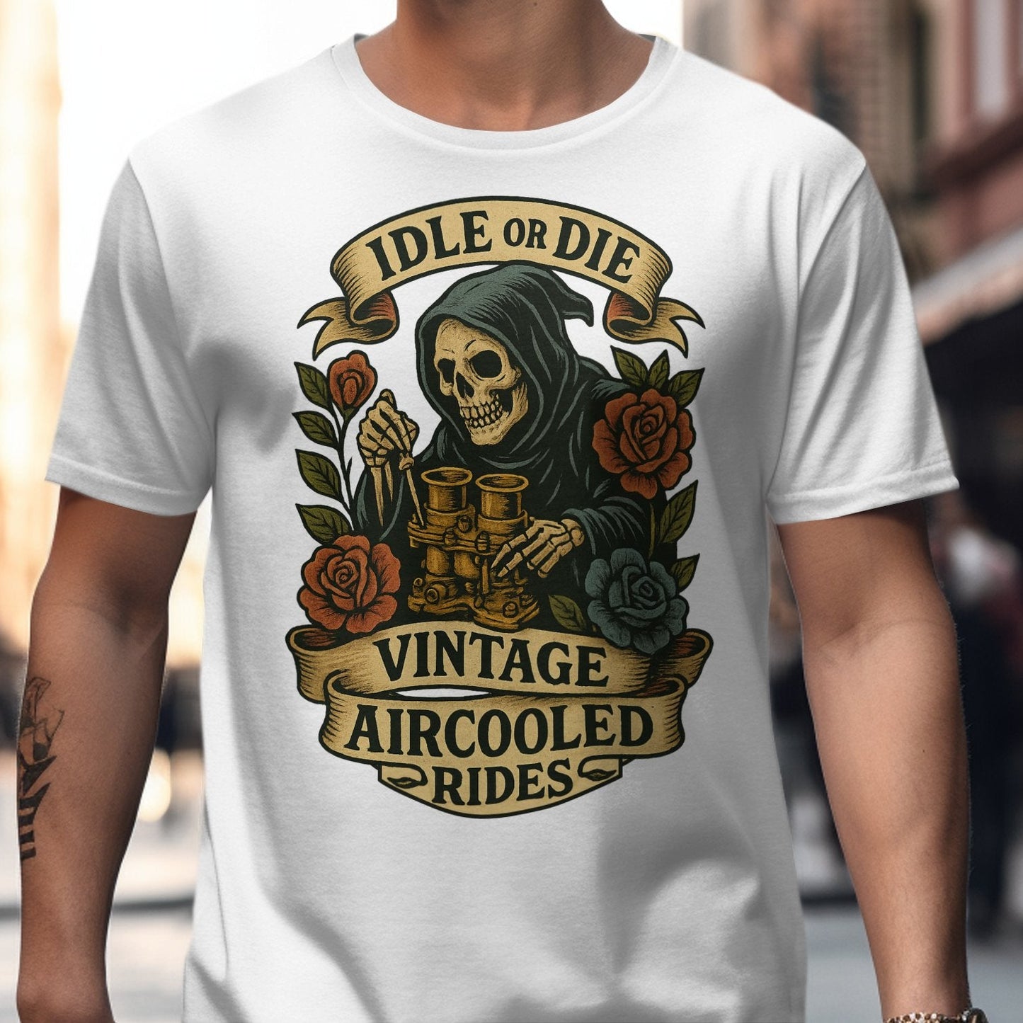 Idle or Die Vintage Aircooled Rides T-shirt product