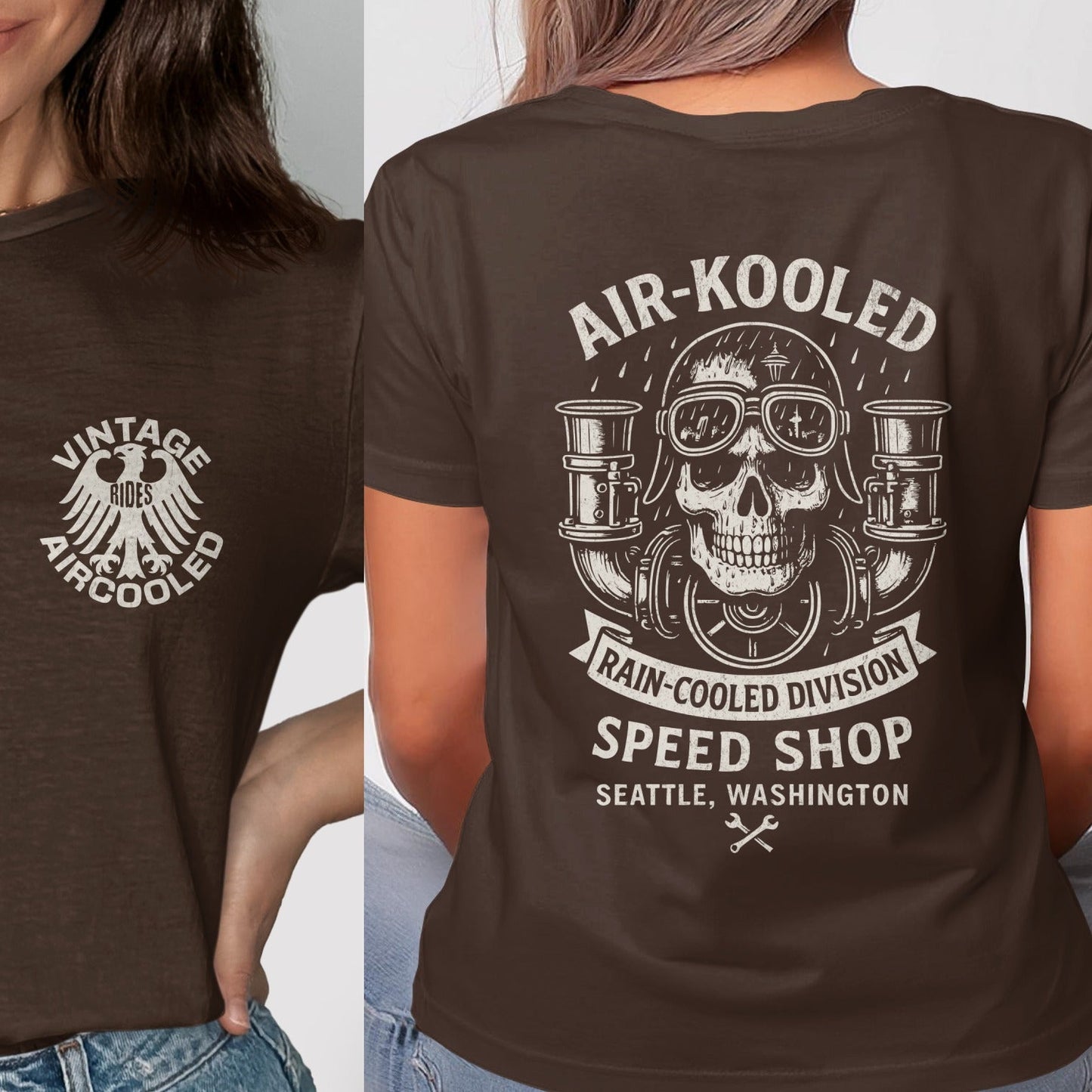 Air-Kooled Skull Rain Cooled Division T-Shirt product