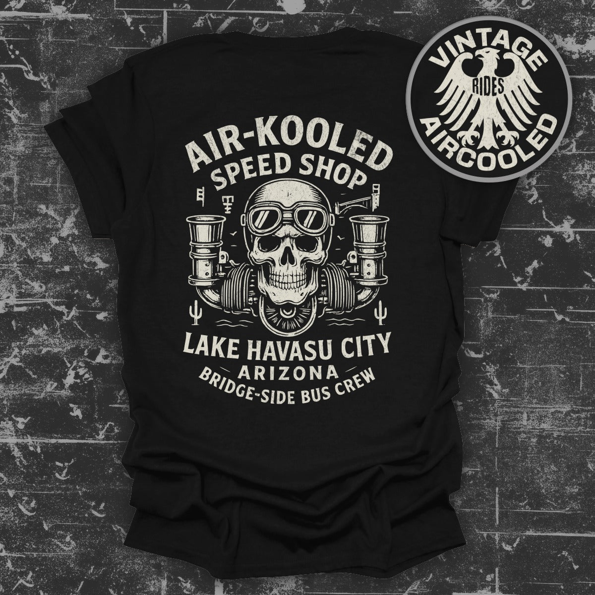 Air-Kooled Speed Shop Skull Graphic T-Shirt product