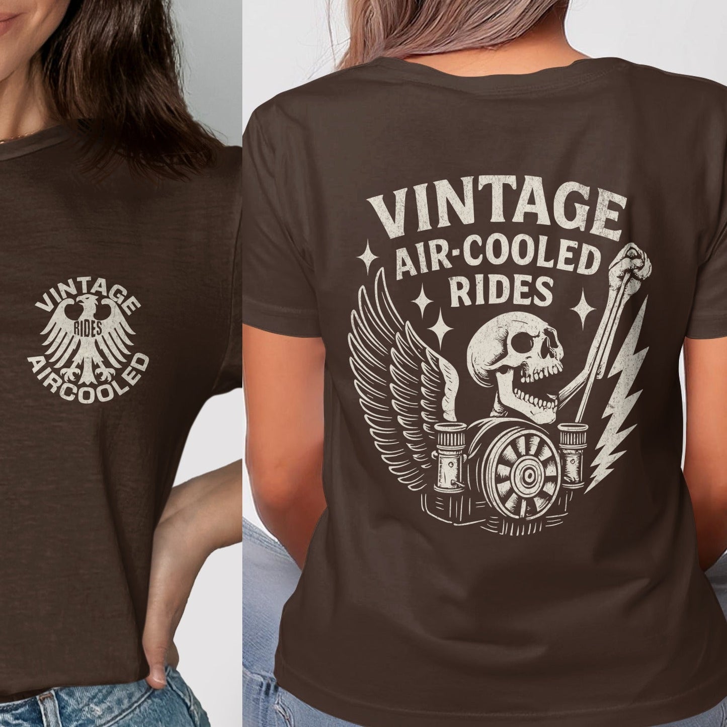 Vintage Air-Cooled Rides Skull T-shirt product