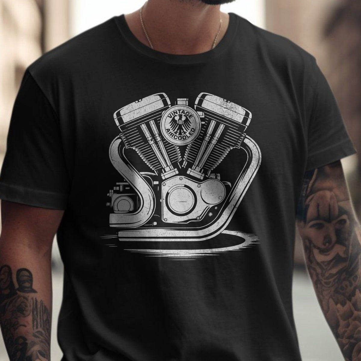Vintage Motorcycle Engine Graphic T-shirt product