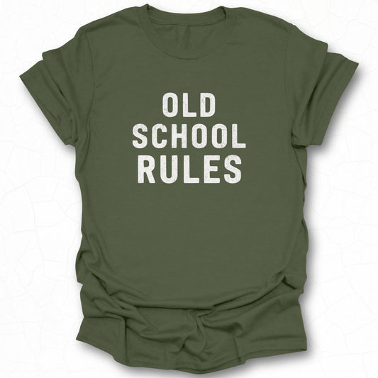 Old School Rules Graphic Statement Tee