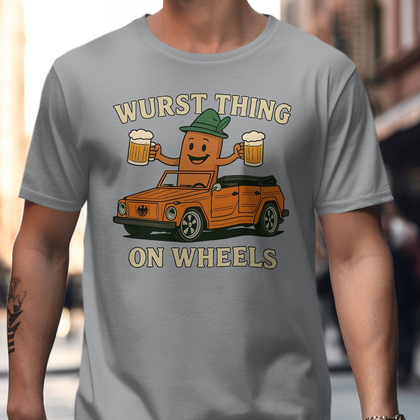Wurst Thing On Wheels Funny Car T-shirt product