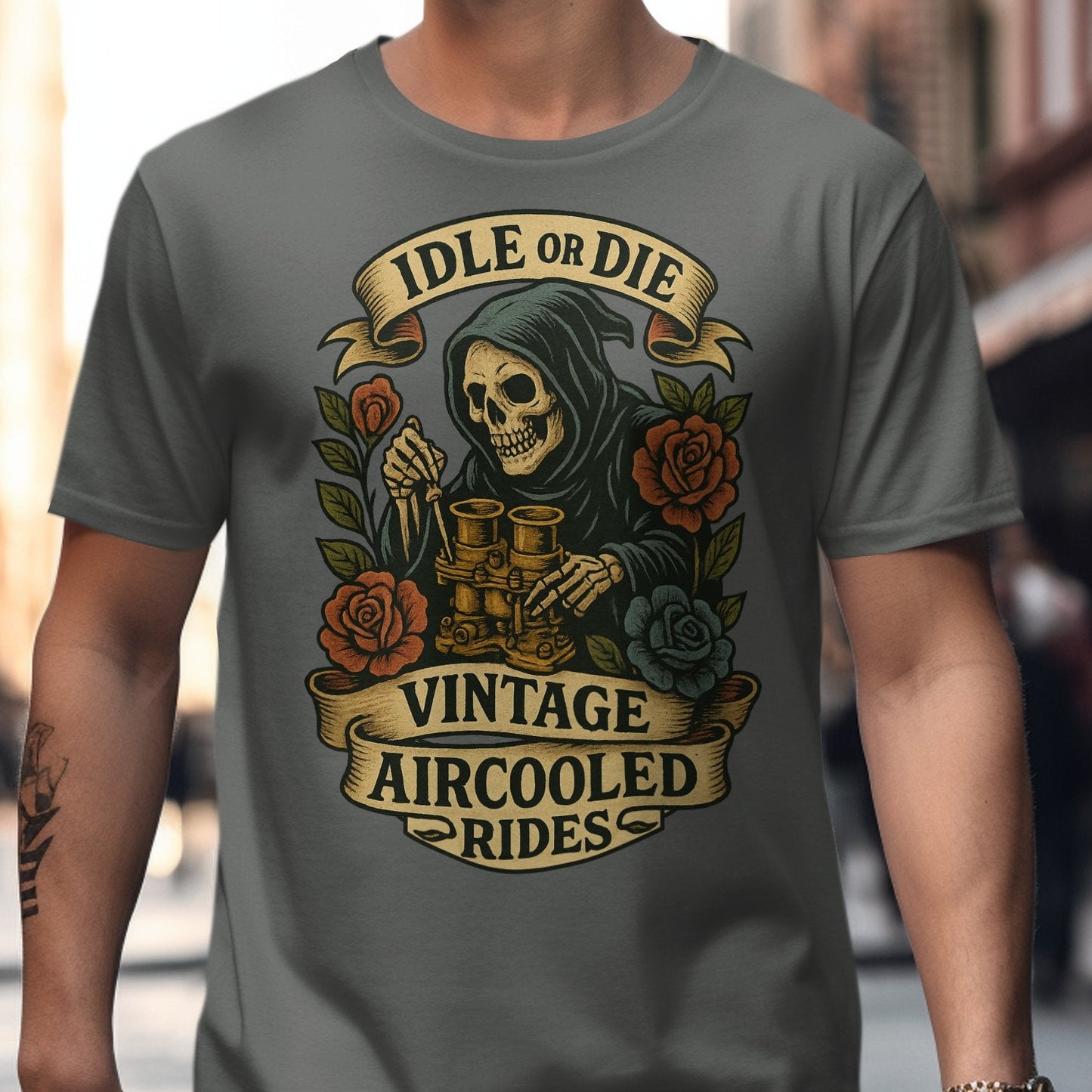 Idle or Die Vintage Aircooled Rides T-shirt product
