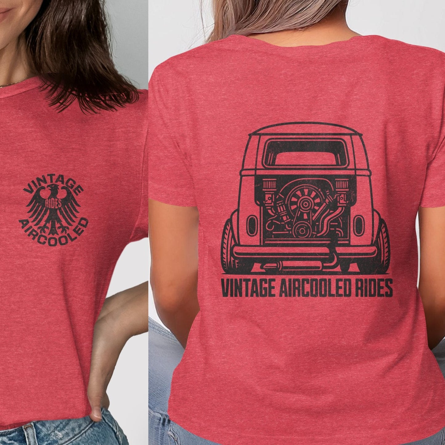Vintage Aircooled Rides Red Graphic T-shirt product type