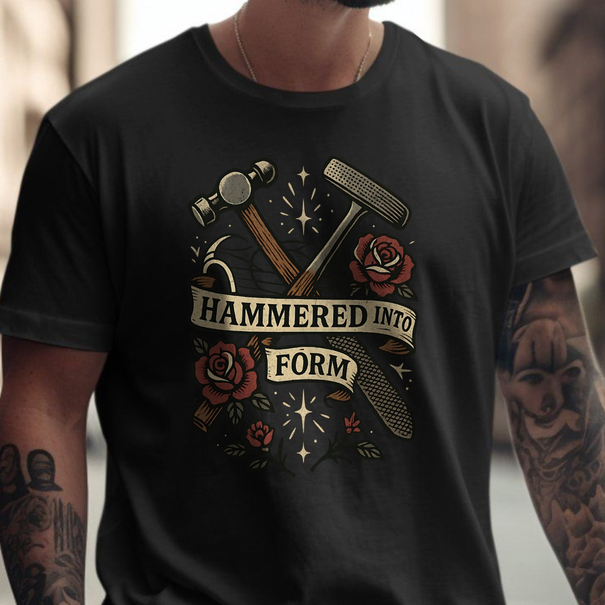 Hammered Into Form Artistic Graphic T-Shirt product