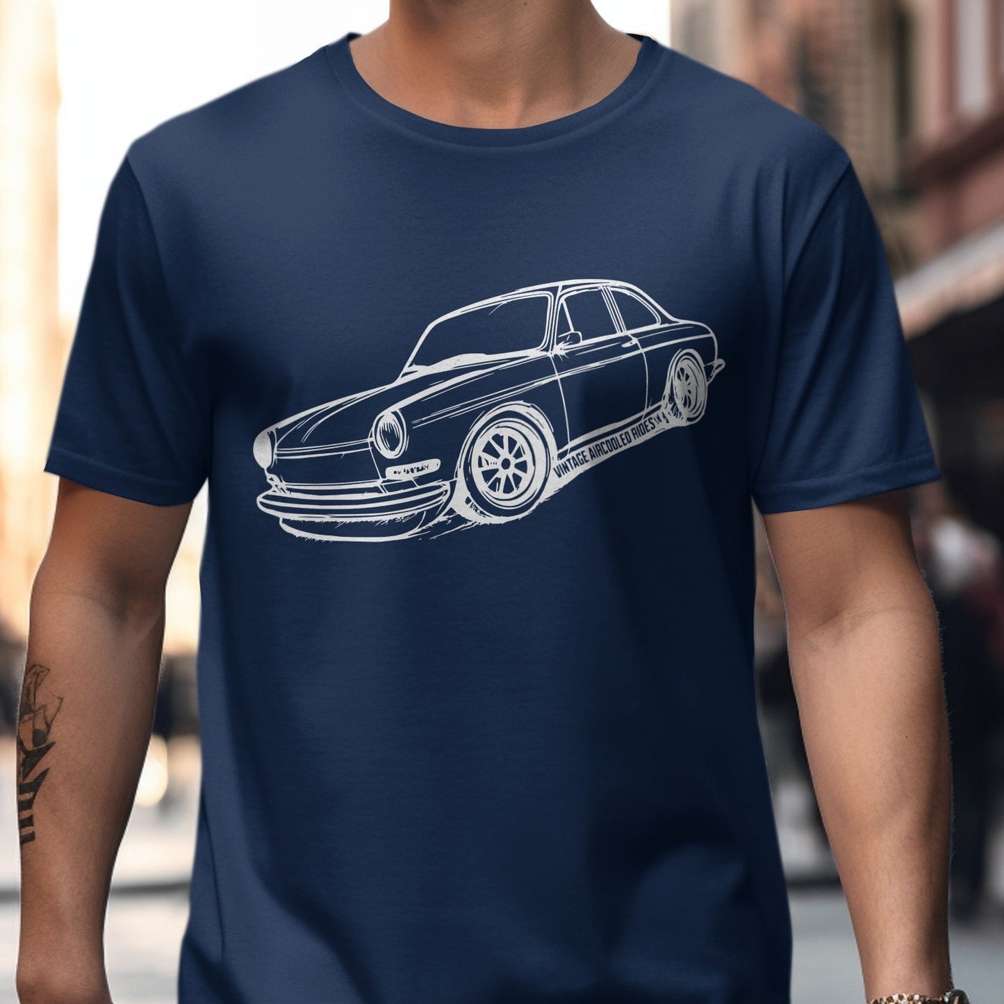 Classic Retro Car Graphic T-Shirt Casual Fashion product