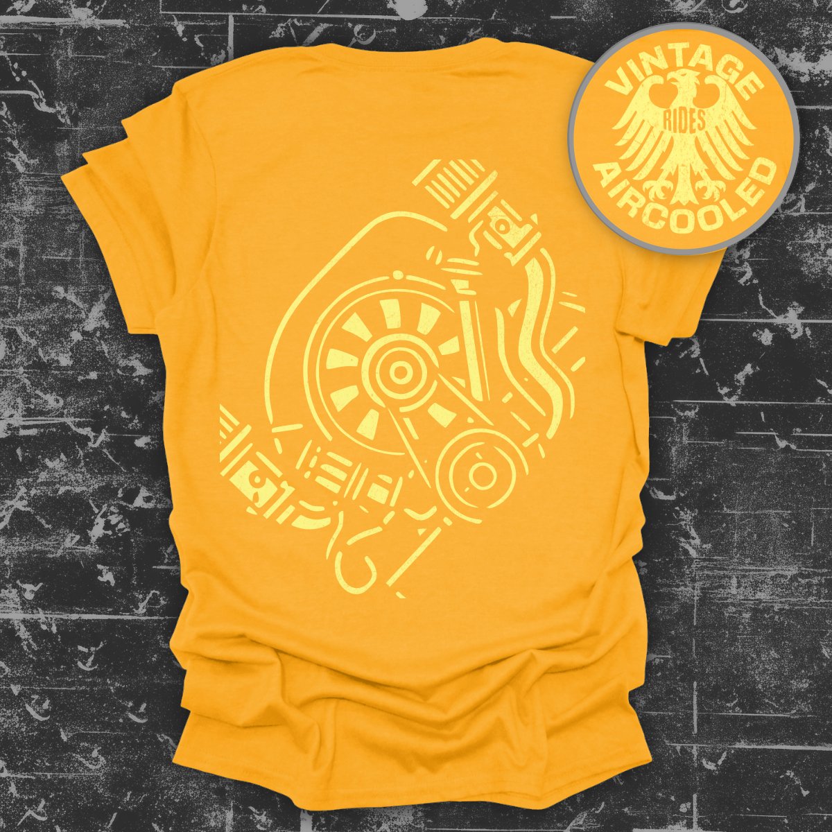 Vintage Rides Aircooled Engine Graphic T-Shirt product type