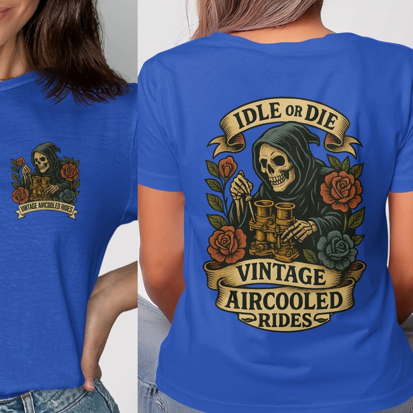 Idle Or Die Vintage Aircooled Rides Graphic Tee product
