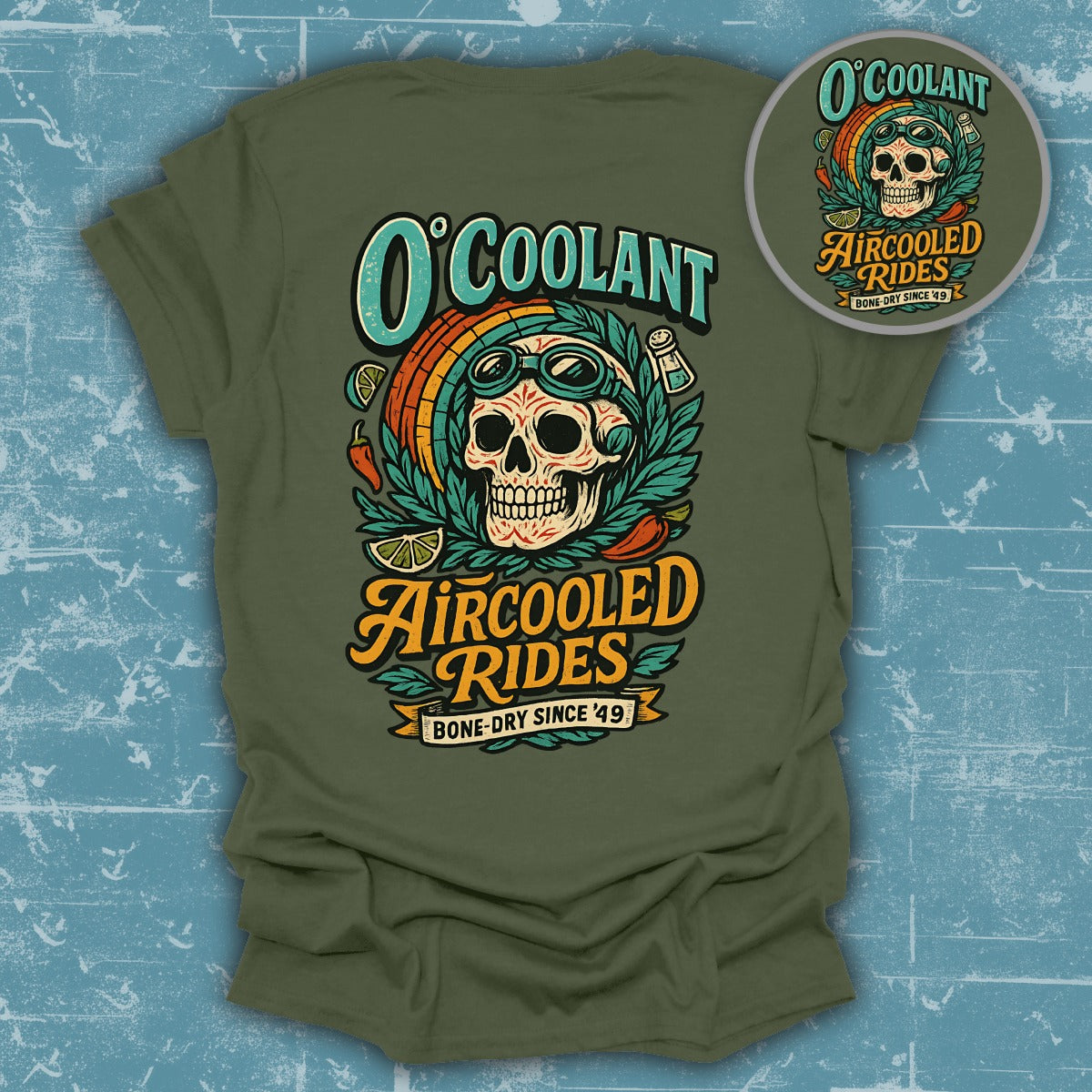 O'Coolant Aircooled Rides Bone Dry Skull product