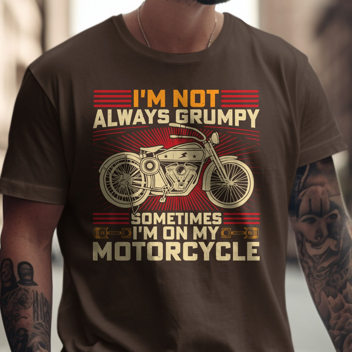I'm Not Always Grumpy Motorcycle T-Shirt product type