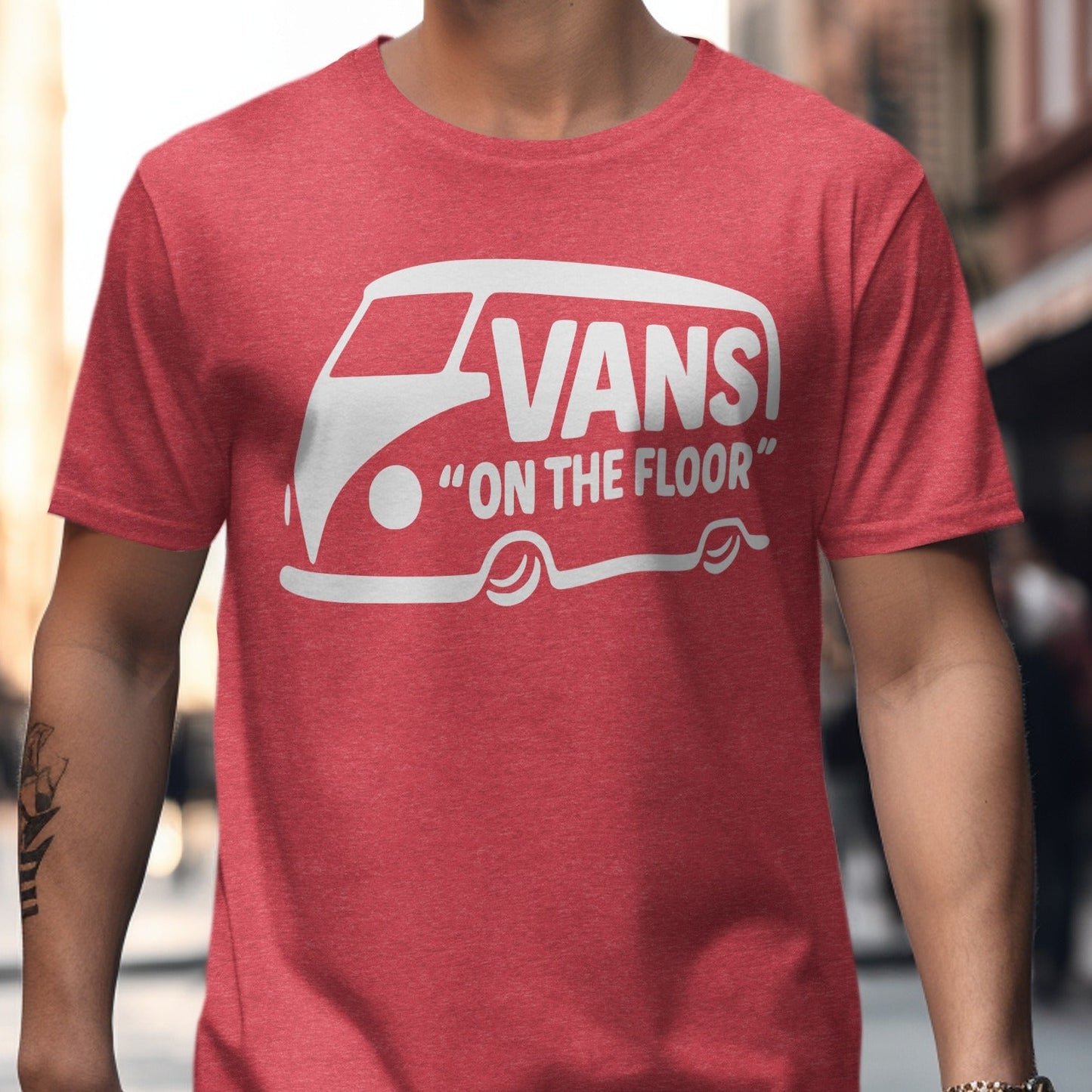 Vans On The Floor Graphic Red T-Shirt product type