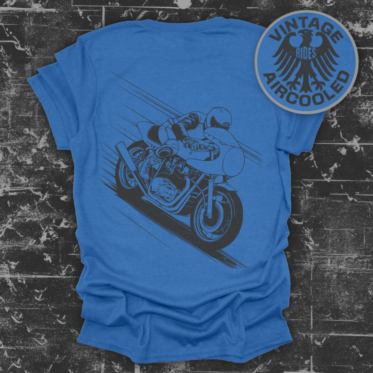 Vintage Rides Aircooled Motorcycle T-shirt product type
