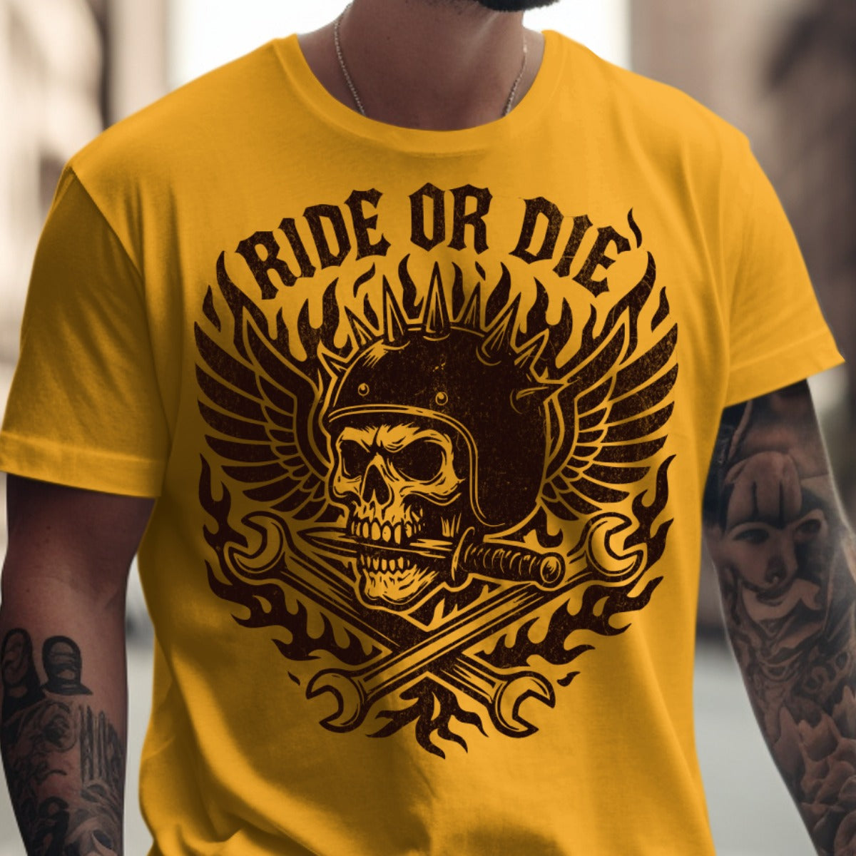Ride or Die Skull with Crossed Wrenches T-Shirt product