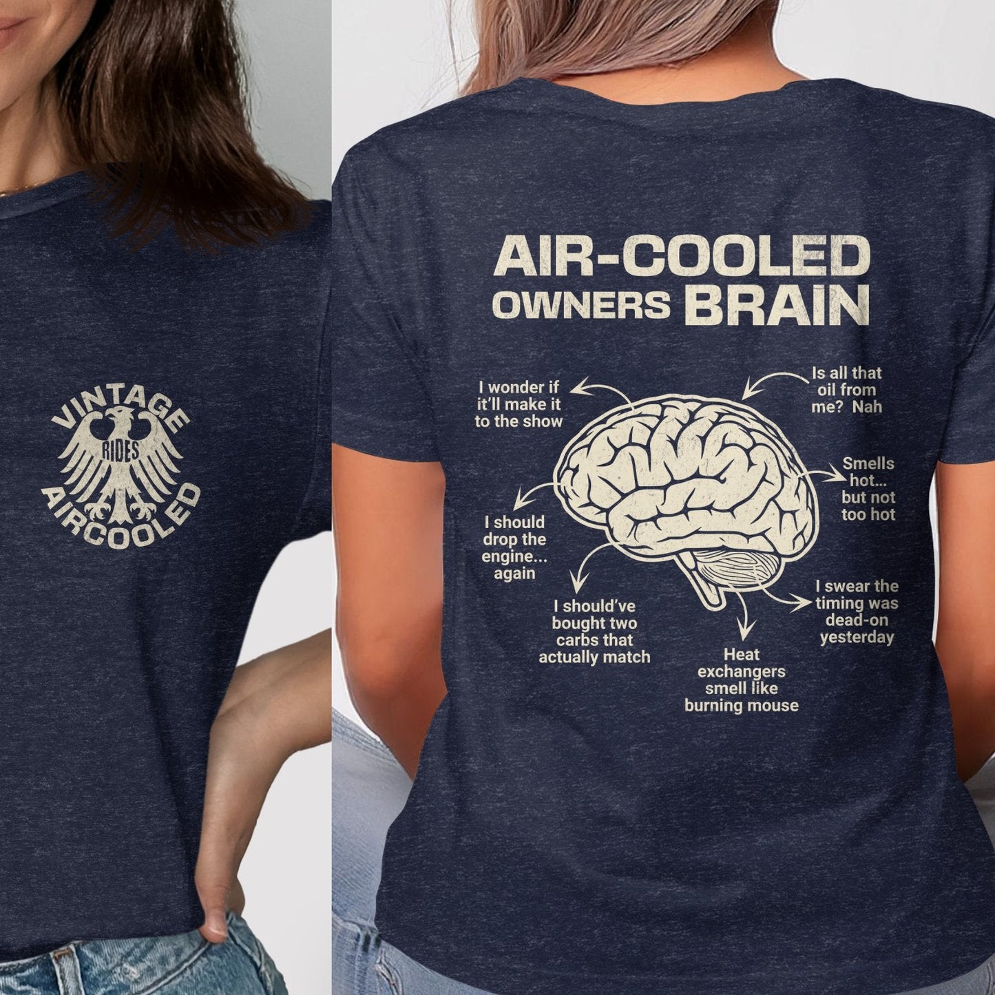 Vintage Aircooled Owners Brain Graphic Tee product