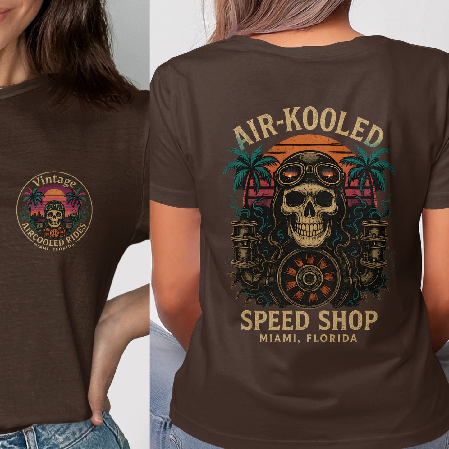Vintage Air-Kooled Flo Rida Skull Graphic Shirt product