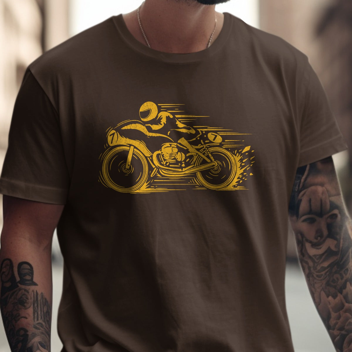 Dynamic Motorcycle Graphic T-shirt product type