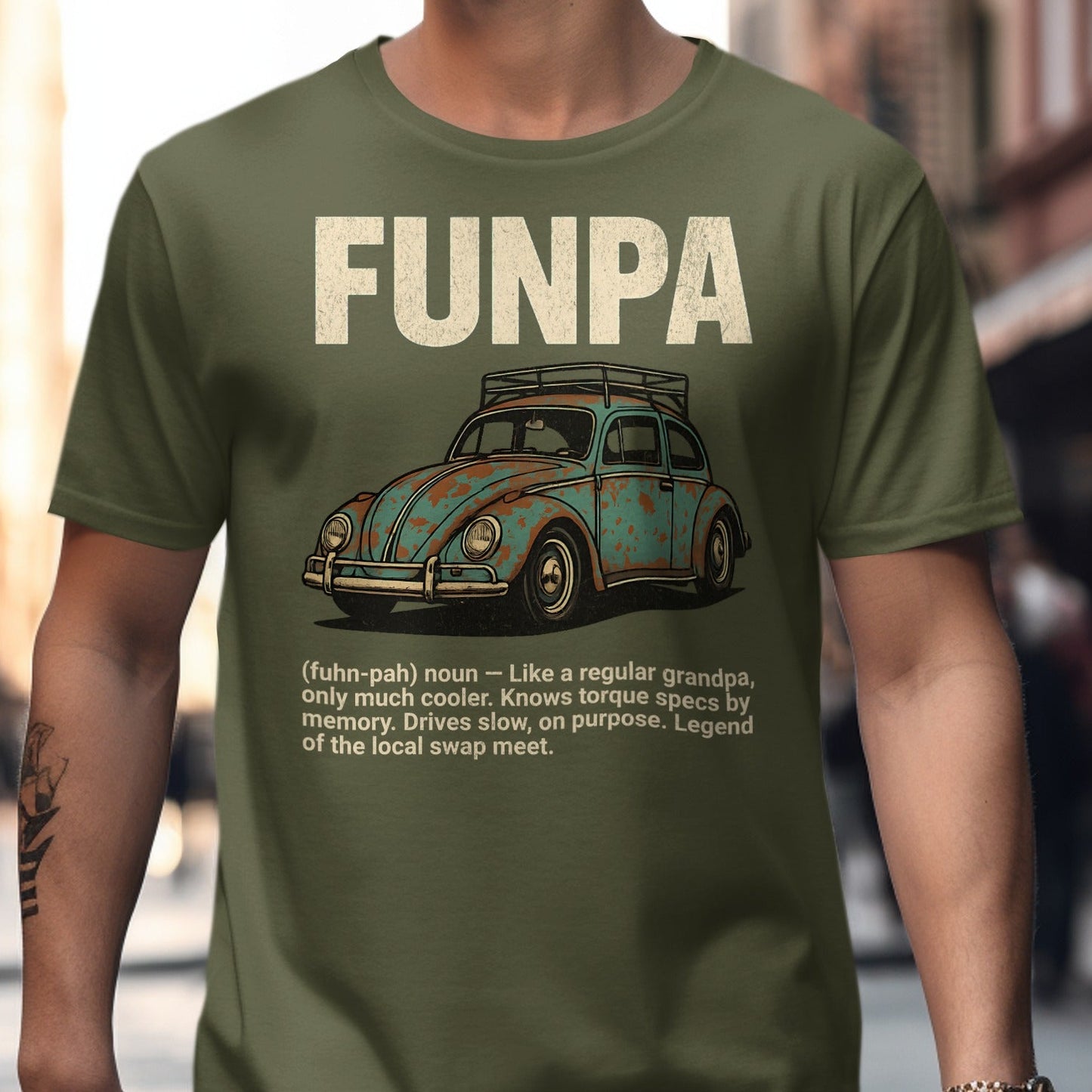 Funpa Nostalgic Car Graphic T-shirt product type