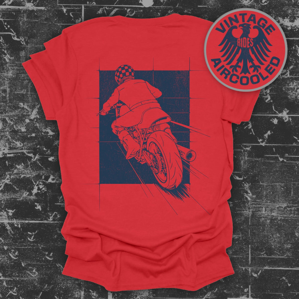 Vintage Rides Aircooled Motorcycle T-shirt product type