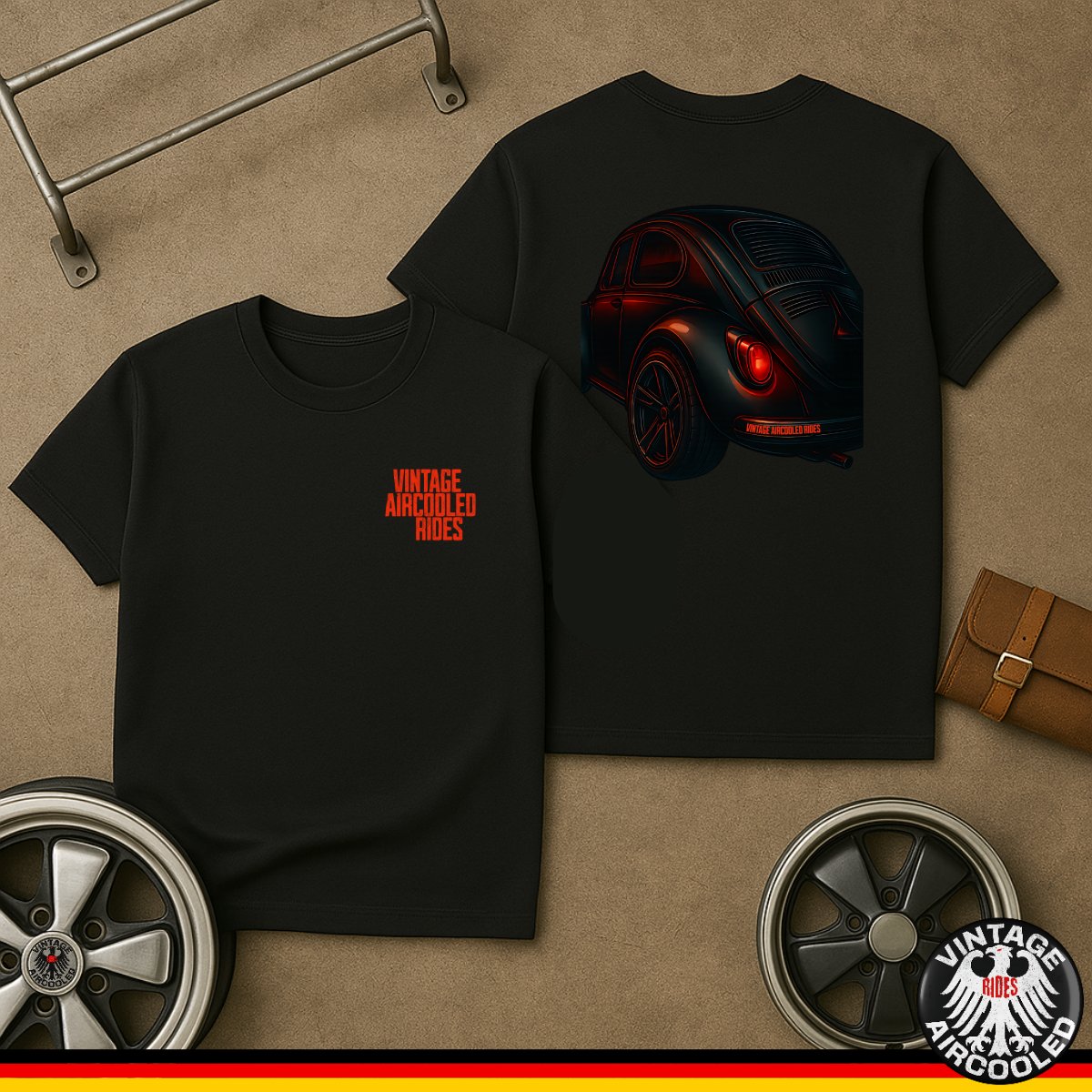 Vintage Aircooled Rides Graphic Car T-Shirt product