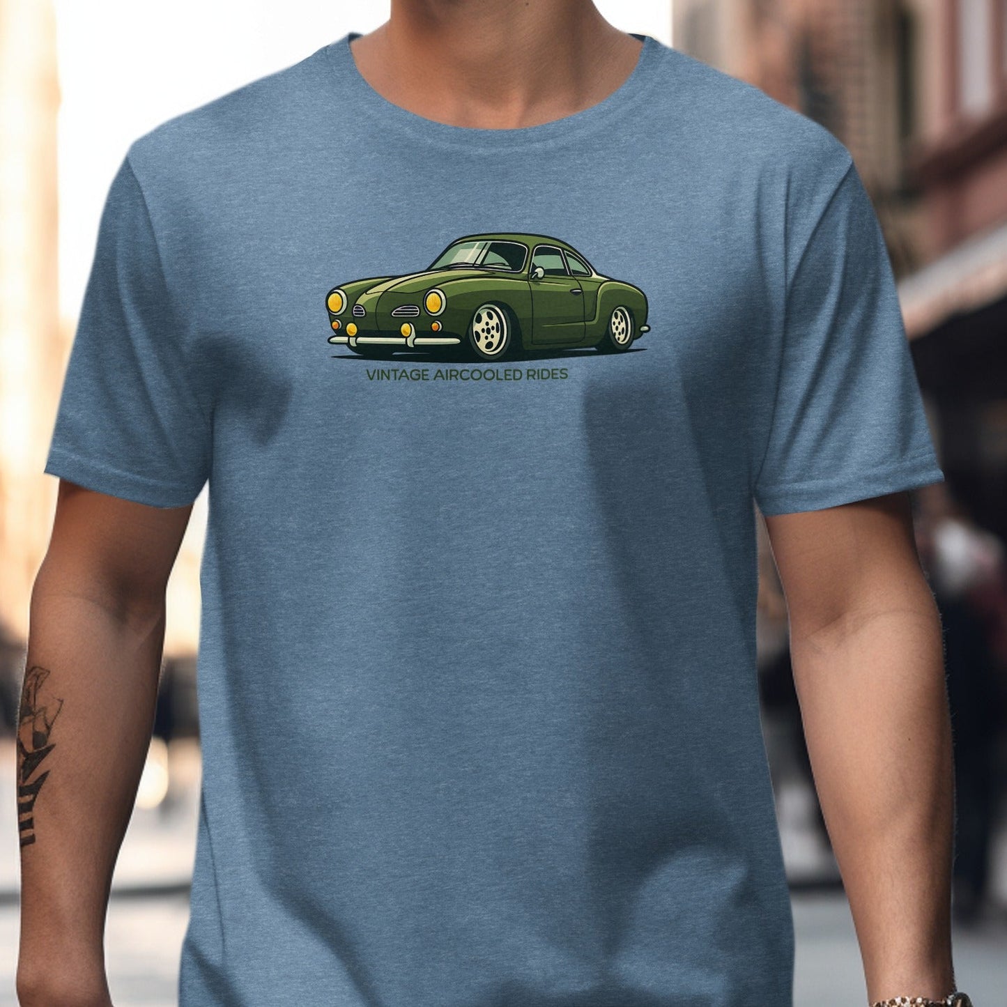 Vintage Aircooled Rides Green Car Graphic T-Shirt product type