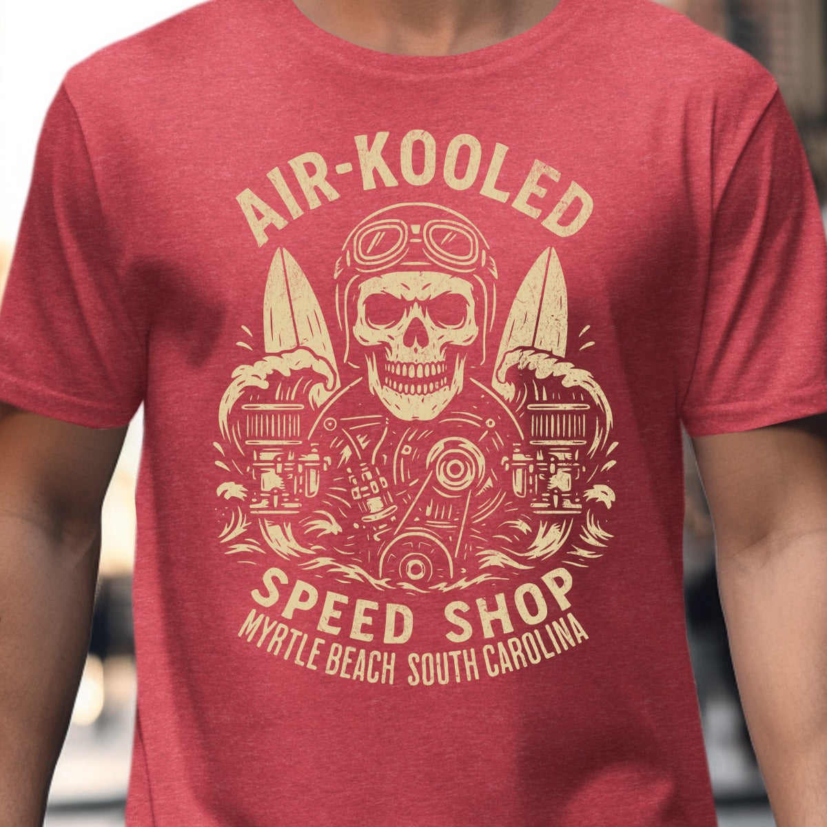 Air-Kooled Speed Shop Myrtle Beach Skull T-shirt product