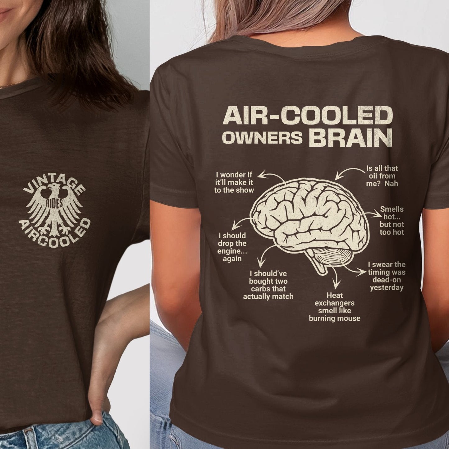 Vintage Air Cooled Brain Printed T-Shirt product type