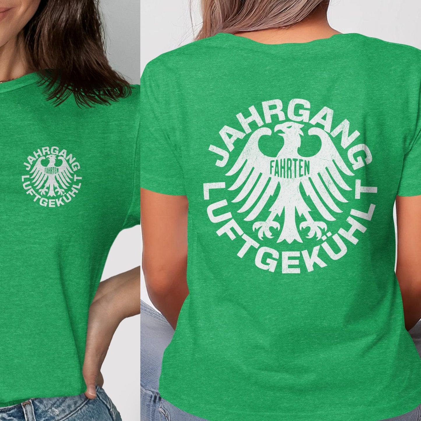Jahrgang Luftgekuhlt Fahren Grün t-shirt product