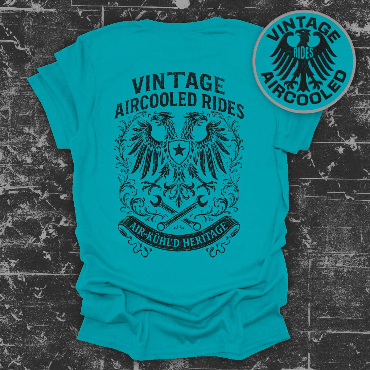 Vintage Aircooled Rides Graphic T-shirt Design