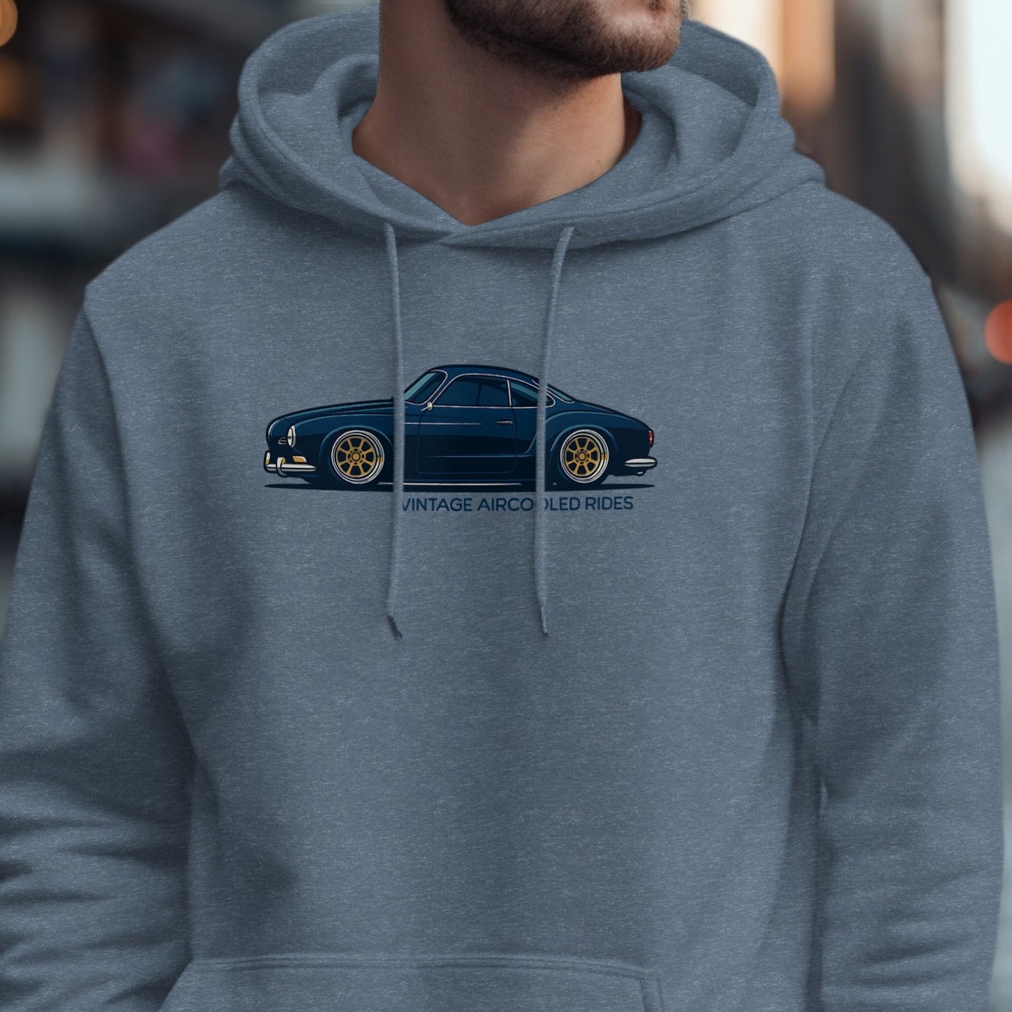 Vintage Car Design Hooded Rides Grey Hoodie product