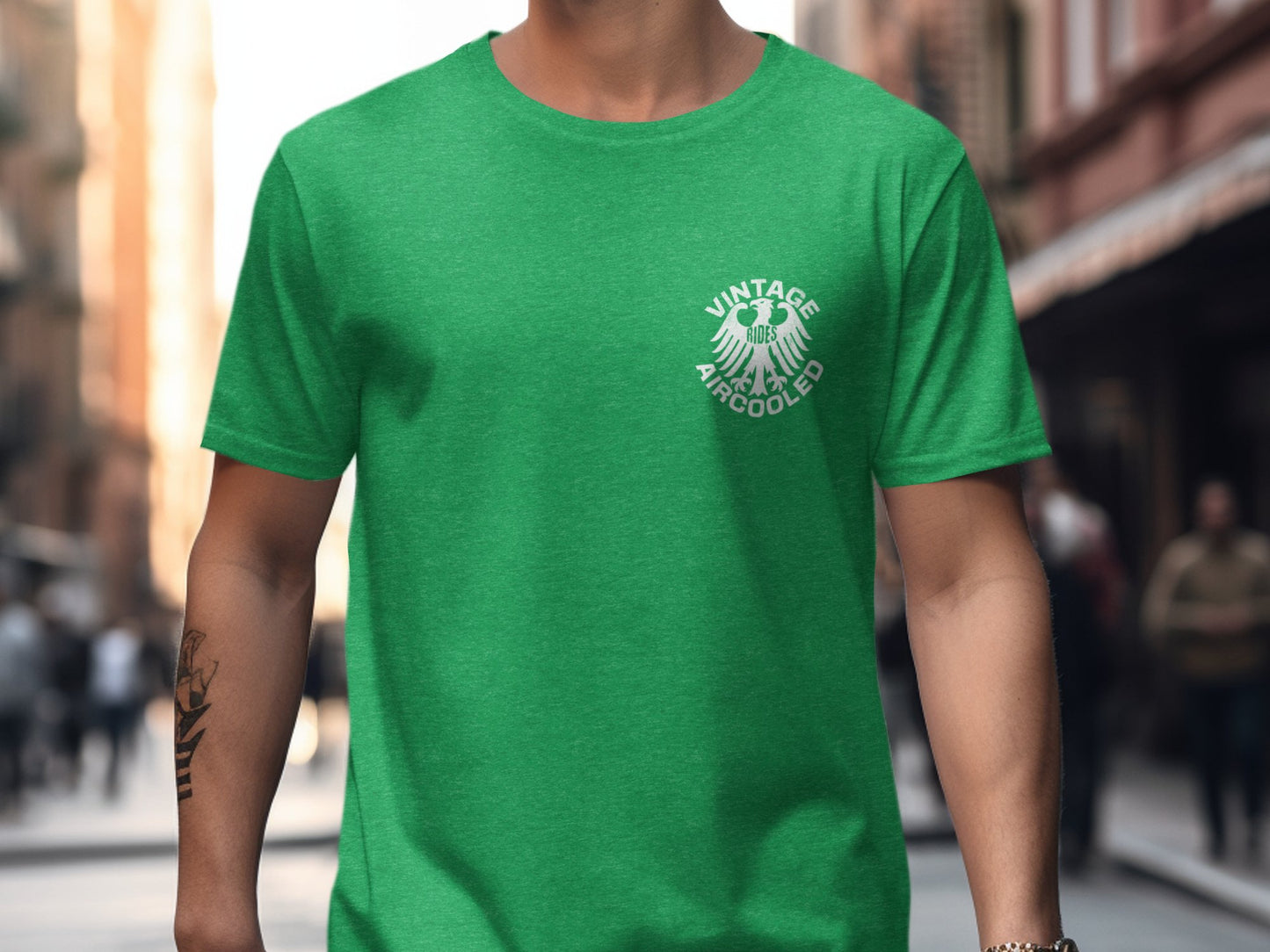 Vintage Aircooled Graphic Print Green T-Shirt product