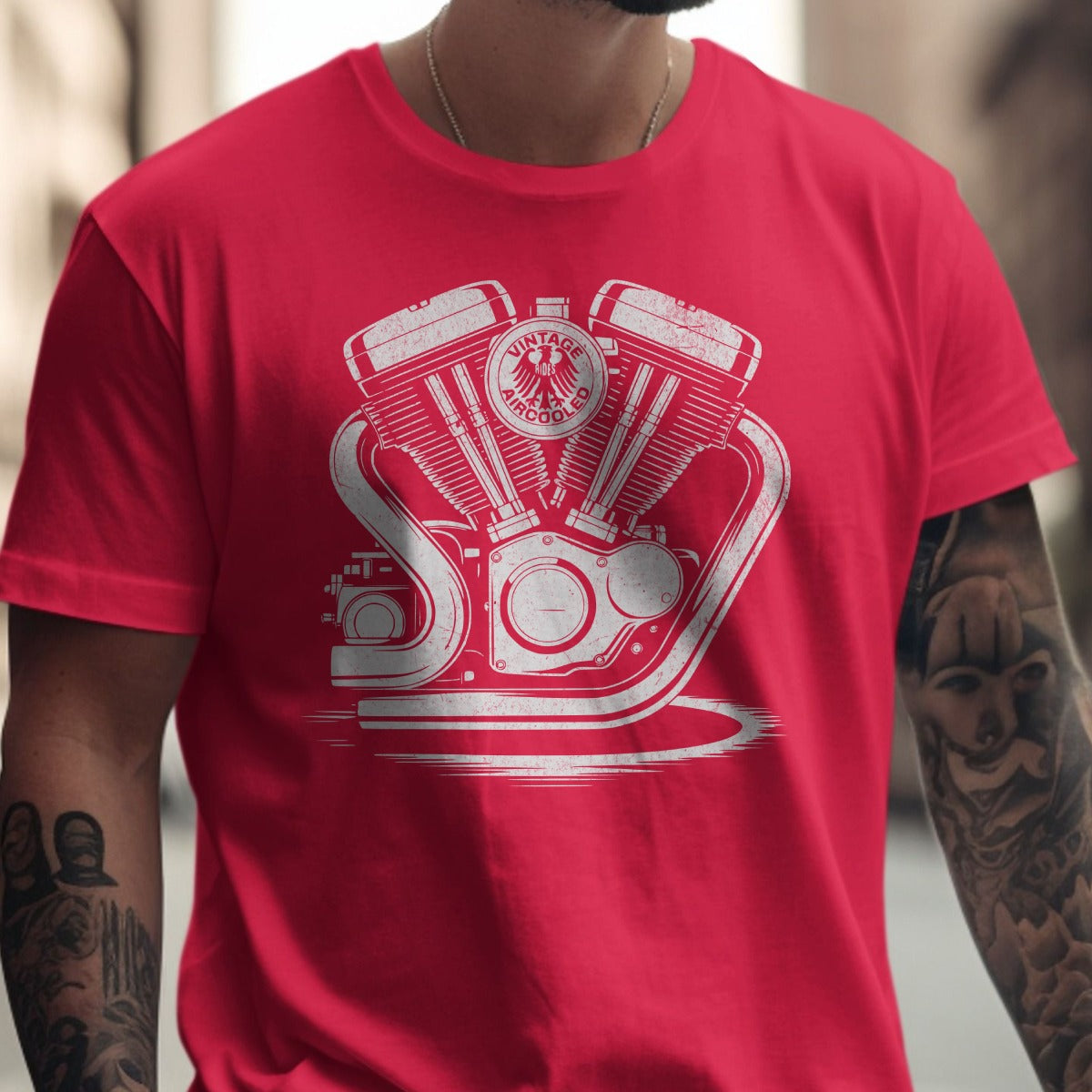 Vintage Motorcycle Engine Graphic Tee product