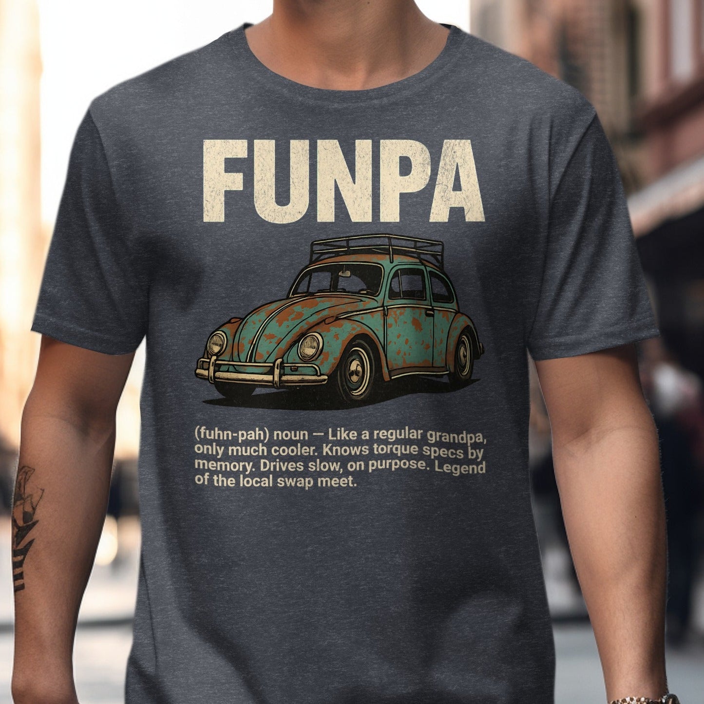 Funpa Graphic Retro Car Design T-Shirt product
