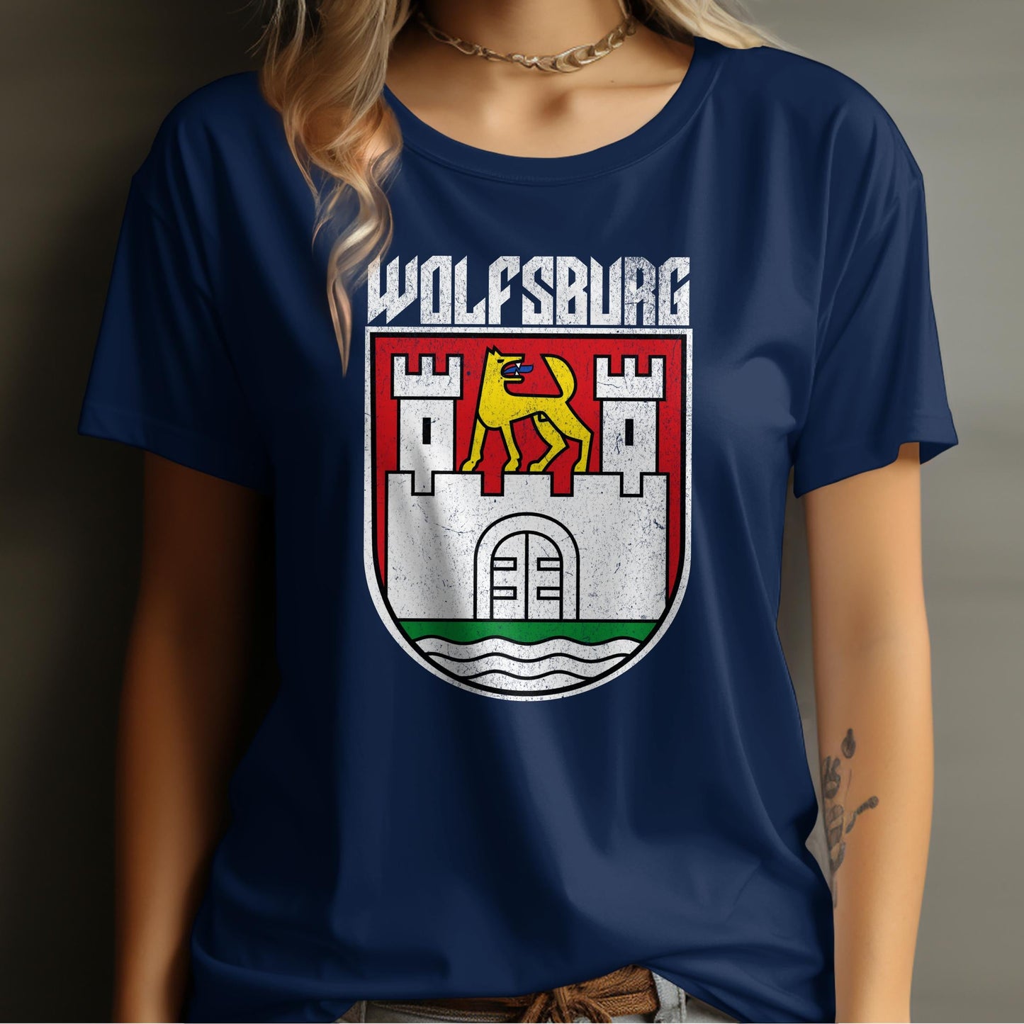 Wolfsburg Crest Graphic Print Blue Shirt product
