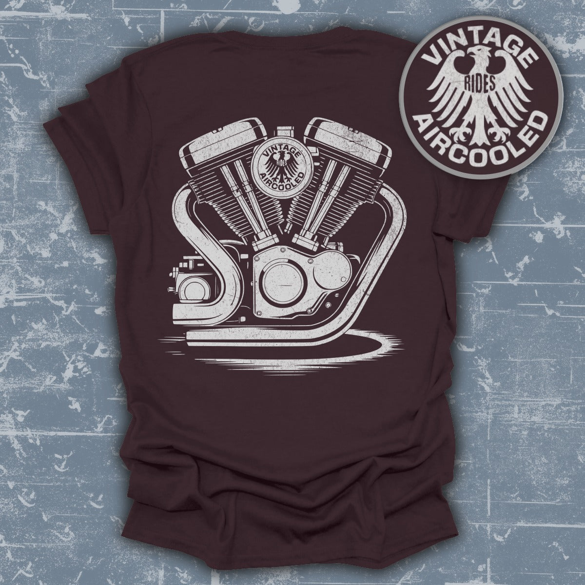 Vintage Aircooled Motorcycle Engine Graphic product