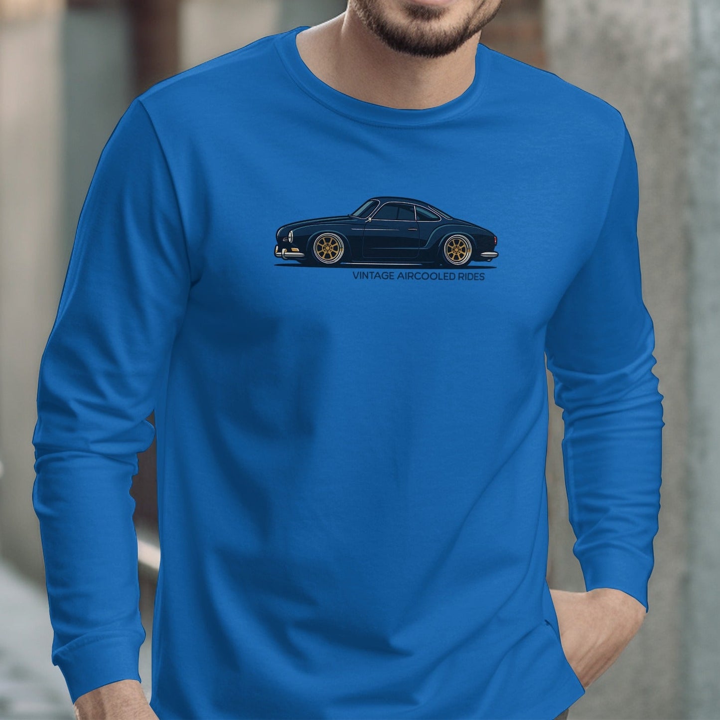 Vintage Aircooled Rides Graphic Blue Long Sleeve product