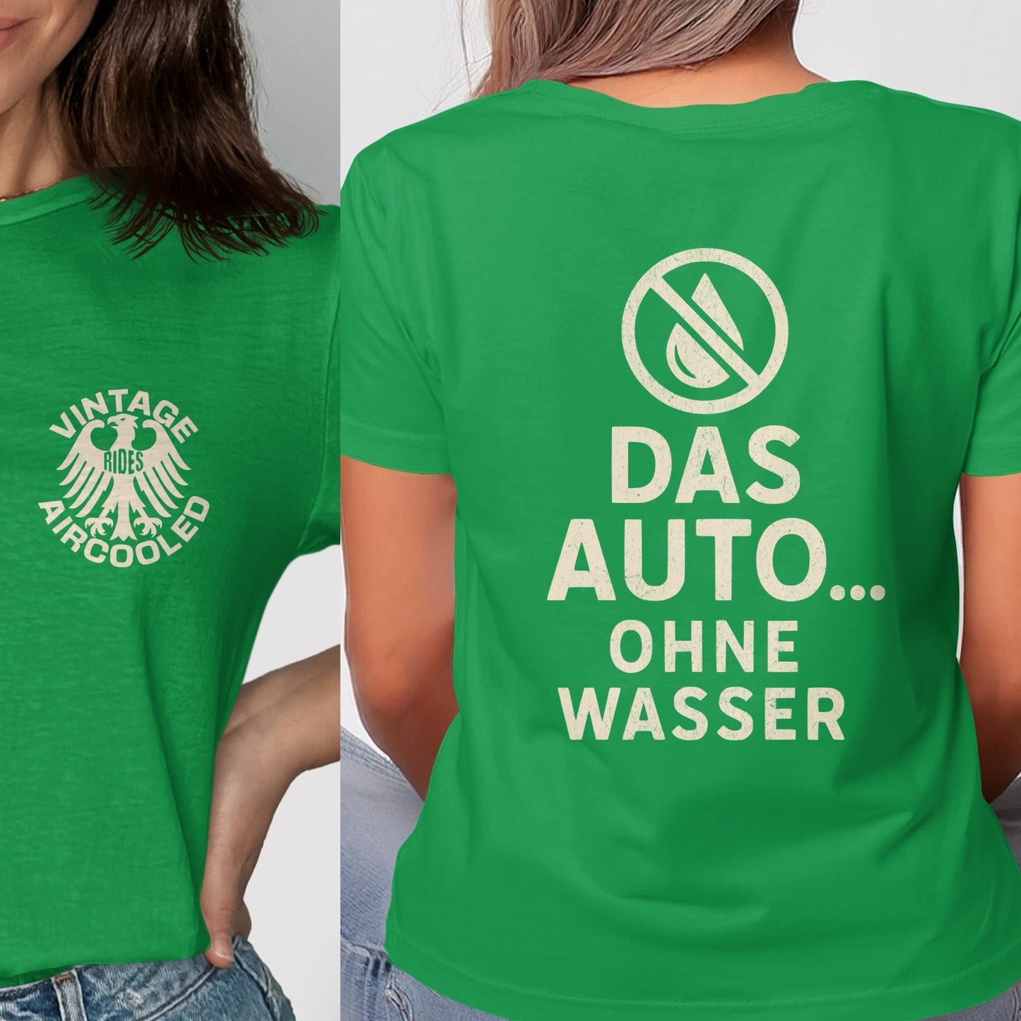 Vintage Aircooled Das Auto Ohne Wasser T-shirt product type