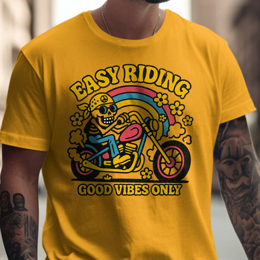Easy Riding Good Vibes Only Motorcycle Shirt product
