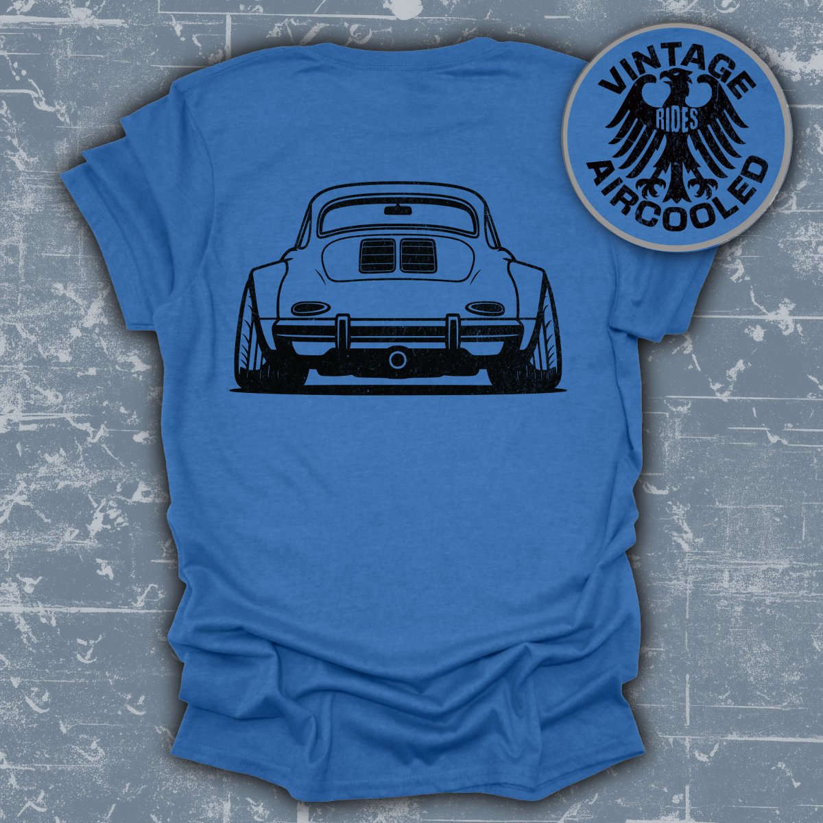 Aircooled Vintage Rides Graphic Blue T Shirt product