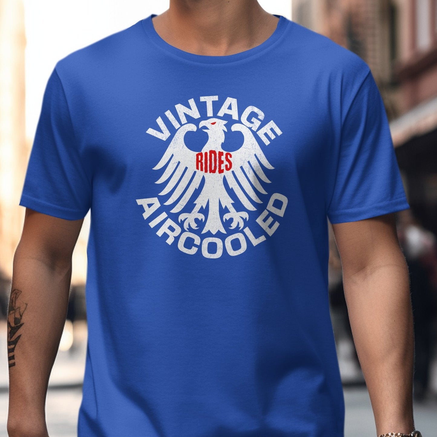 Vintage Aircooled Rides Classic Blue T-Shirt product