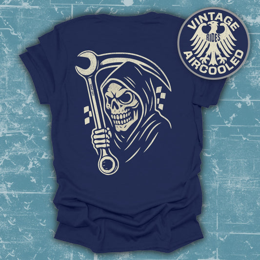 Grim Reaper with Wrench Vintage Aircooled T-Shirt product