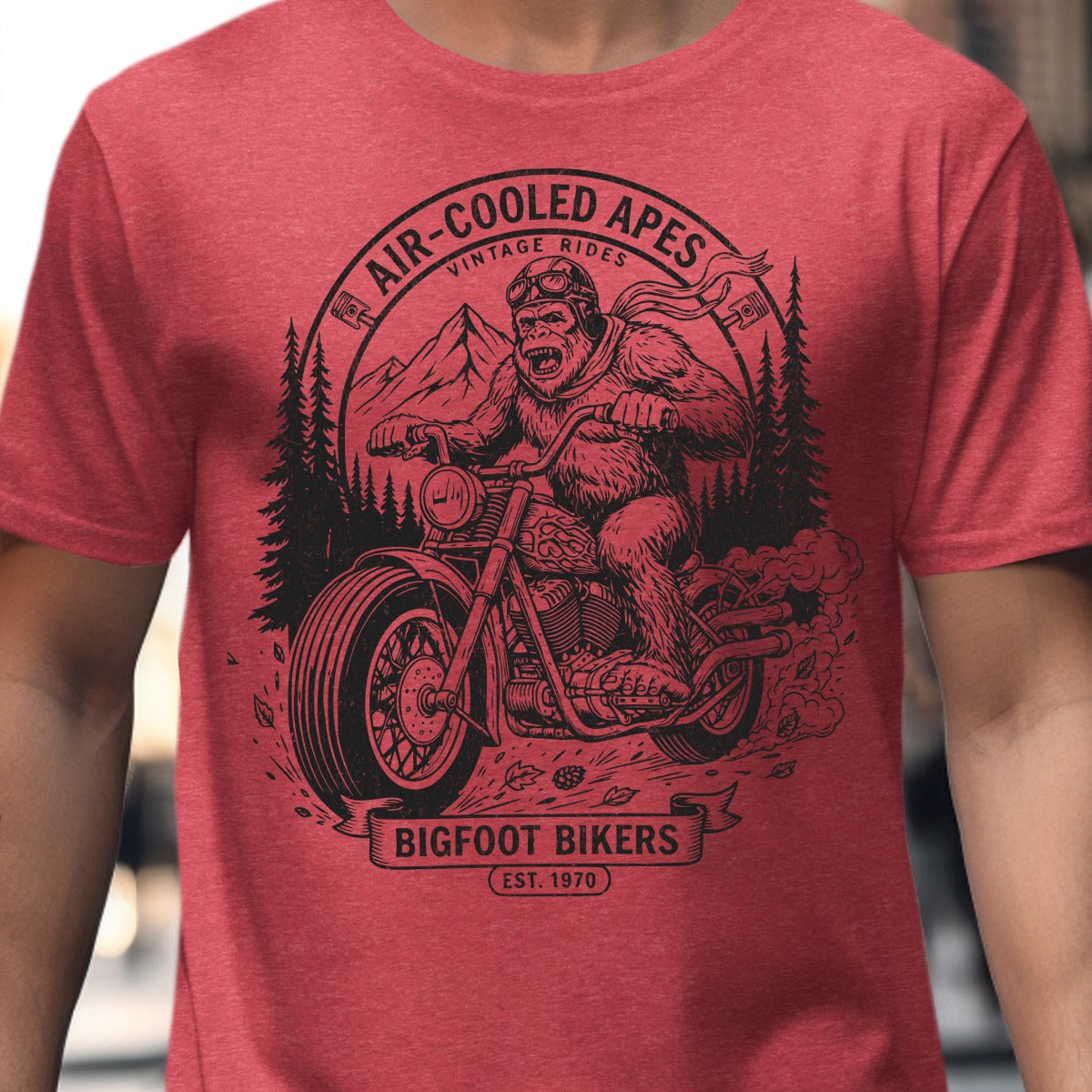 Vintage Bigfoot Bikers Air-Cooled Apes T-Shirt