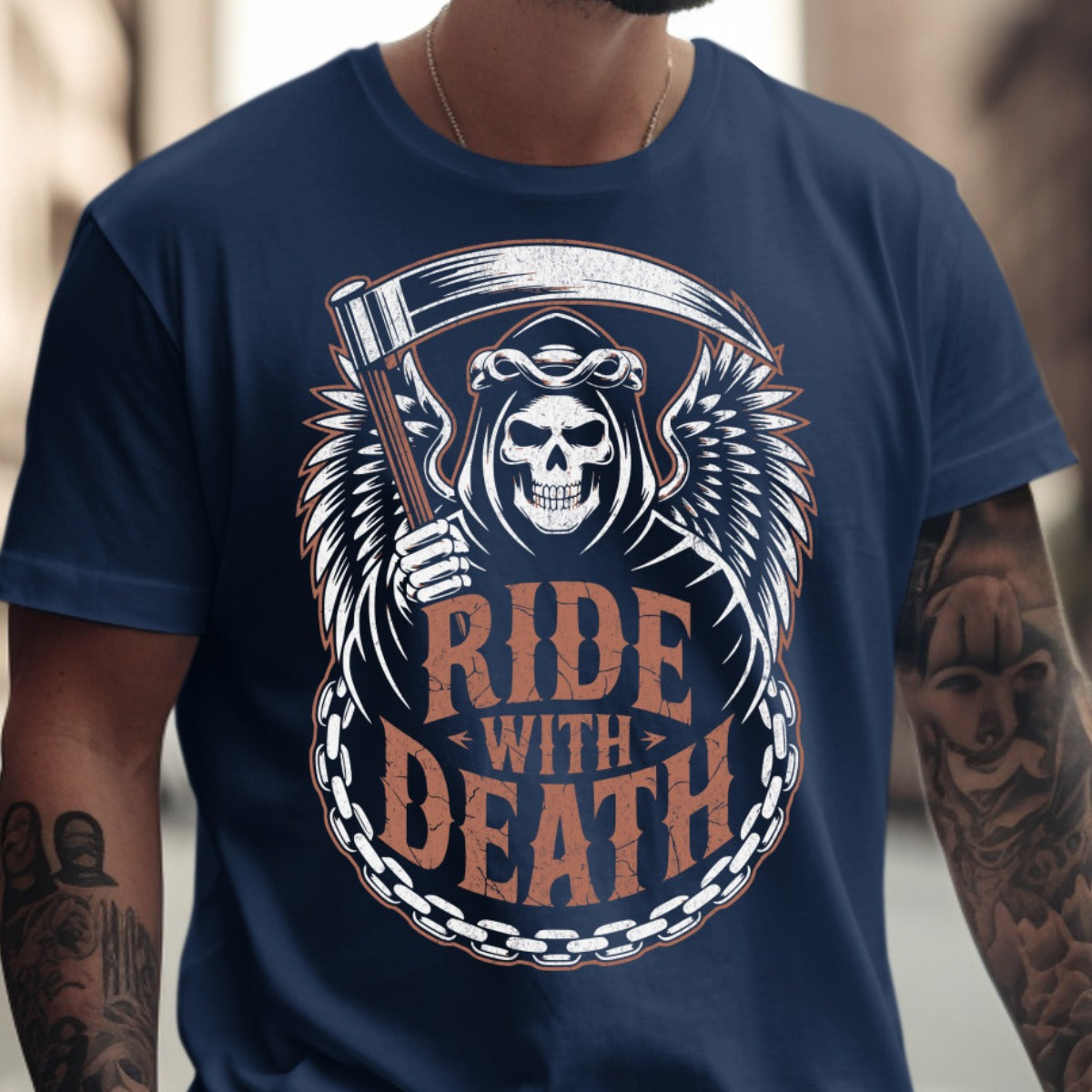 Ride With Death Grim Reaper Skull T-shirt product