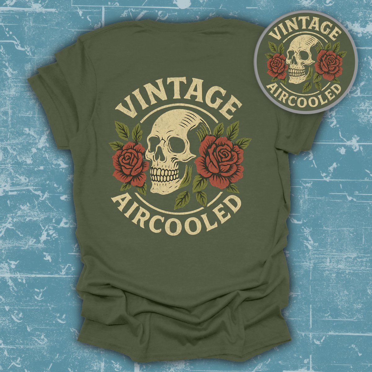 Vintage Aircooled Skull Graphic Tee product