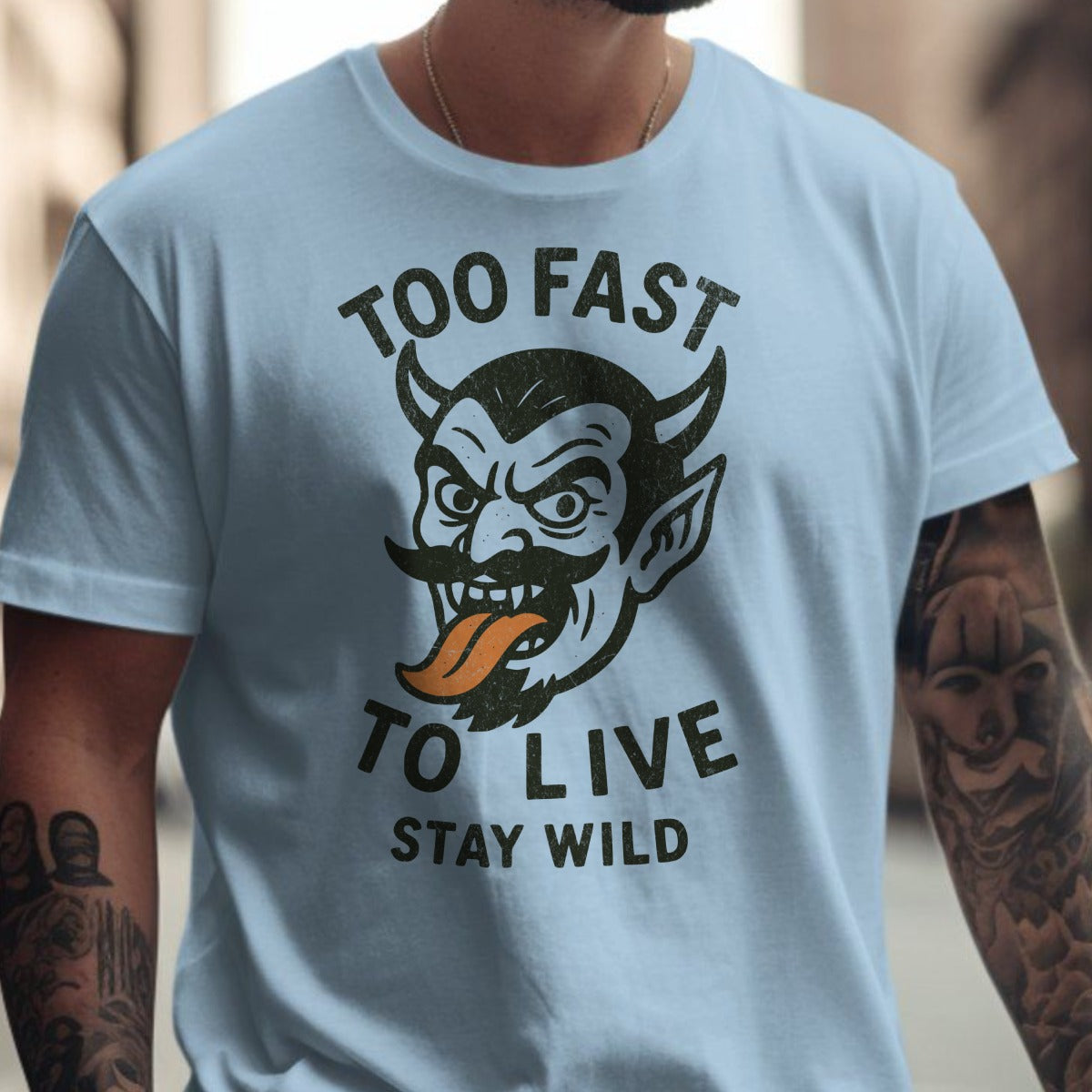 Too Fast To Live Stay Wild Graphic T-shirt