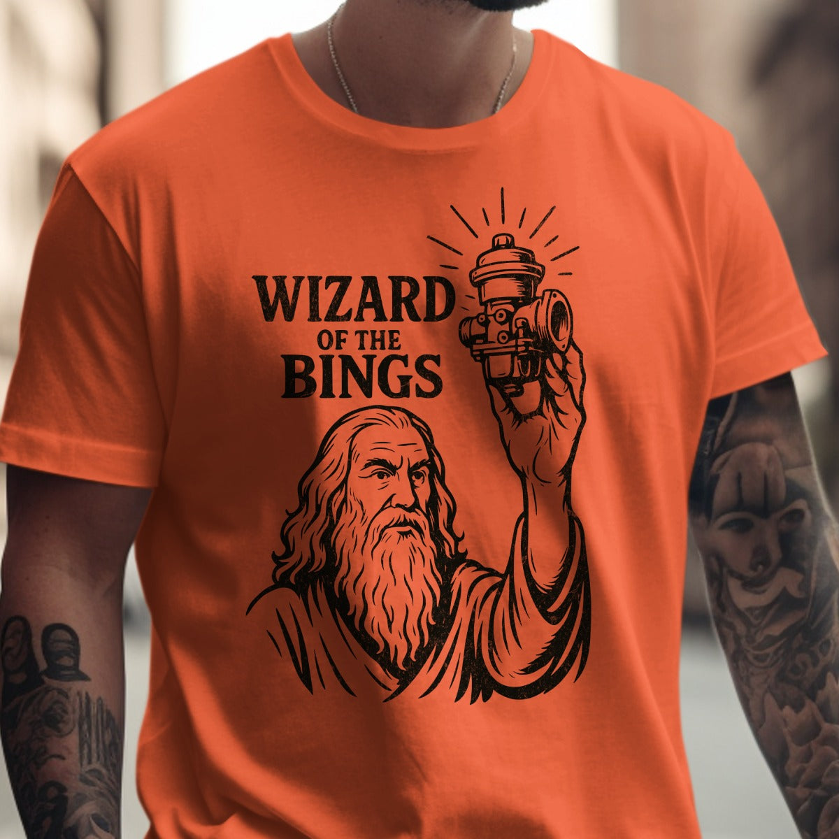 Wizard of the Bings graphic t-shirt product type