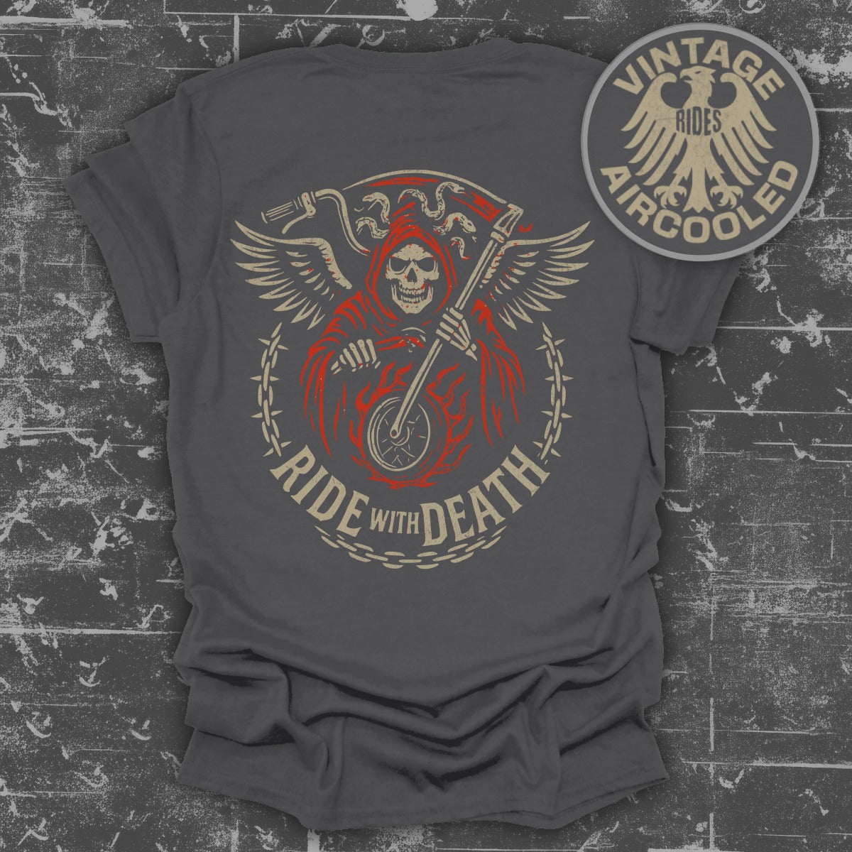 Ride with Death Vintage Rides Graphic T-Shirt Product