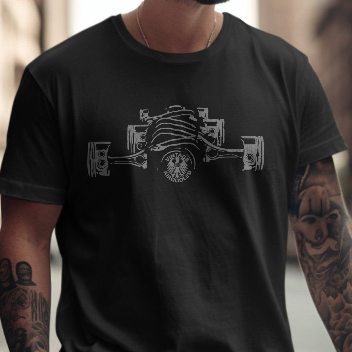 VIntage Car Engine Graphic Design T-Shirt product
